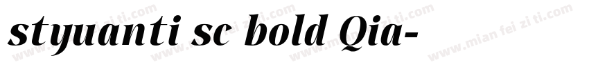 styuanti sc bold Qia字体转换